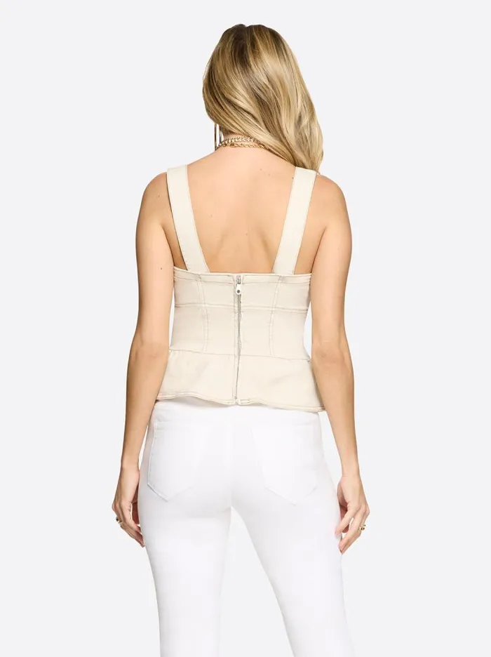 Women Jessica Simpson Bottoms Denim Bustier In Ecru