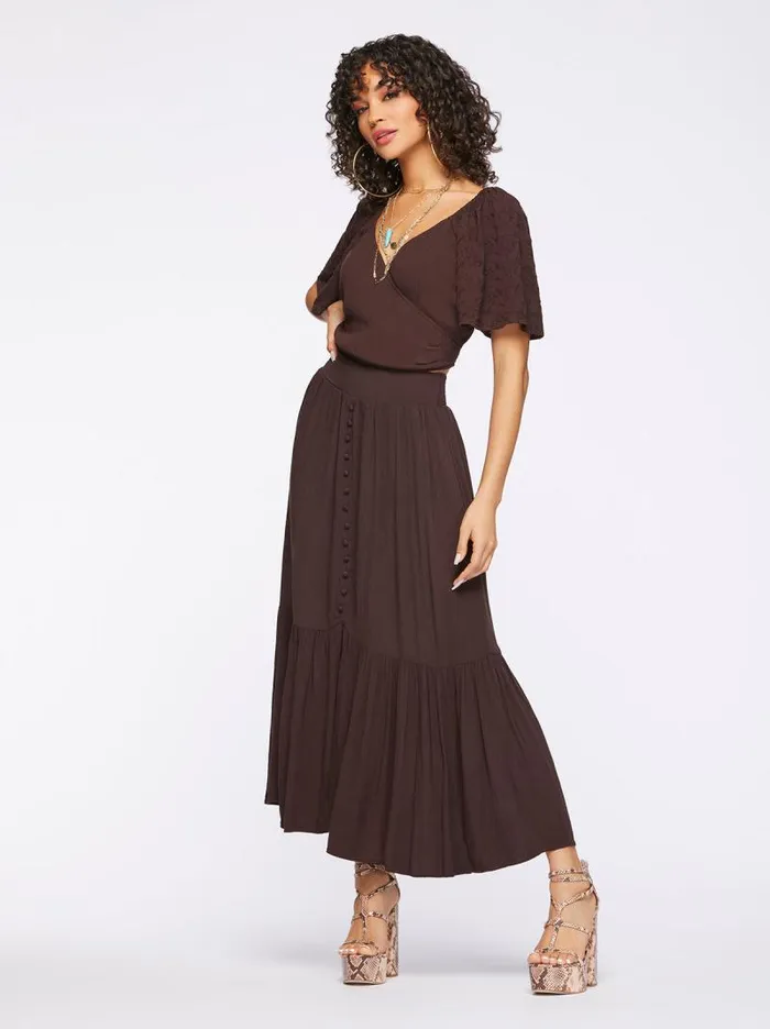 Women Jessica Simpson Bottoms Kelsie Skirt In Coffee