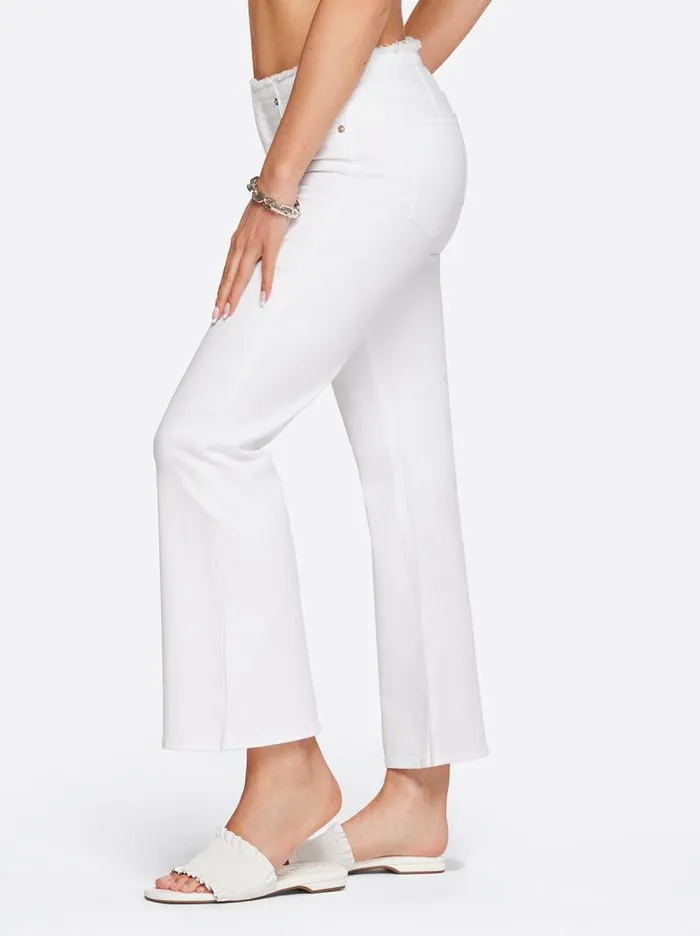 Women Jessica Simpson Bottoms Love Song High Rise Crop Flare In White