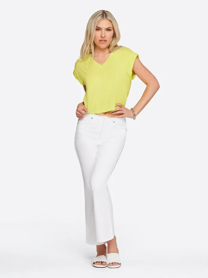 Women Jessica Simpson Bottoms Love Song High Rise Crop Flare In White