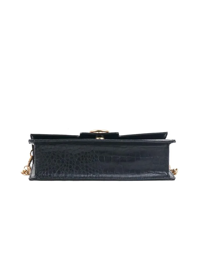 Women Jessica Simpson Crossbody Brooke Clutch In Black Croco