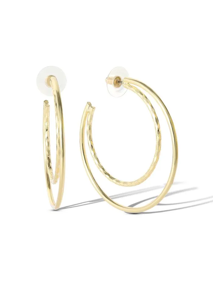 Women Jessica Simpson Earrings Double Hoop Earrings