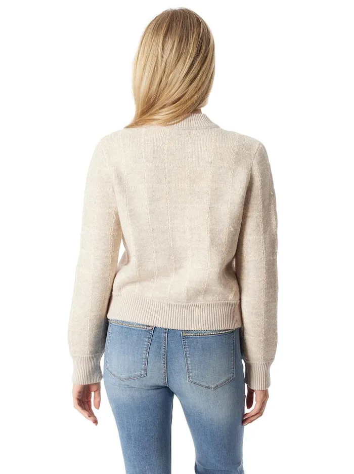 Women Jessica Simpson Jackets Blazers and Kimonos Sylviana Bomber Jacket In Natural Combo