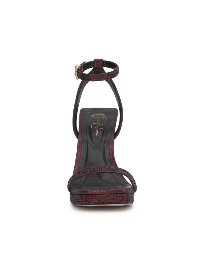 Women Jessica Simpson Sandals Adonia High Heel In Oxblood