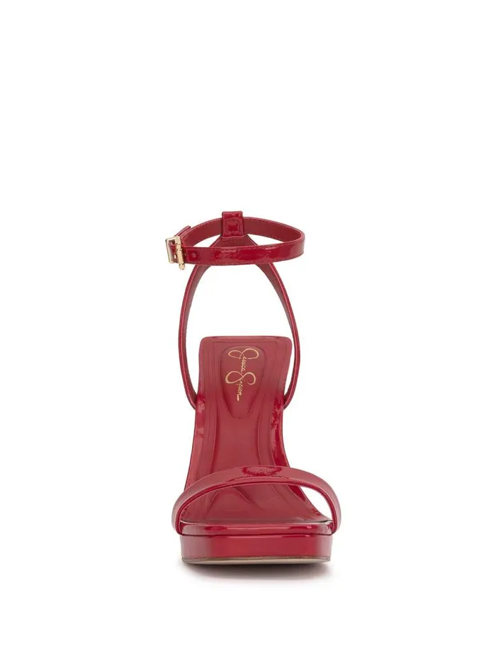Women Jessica Simpson Sandals Adonia High Heel In Red Muse