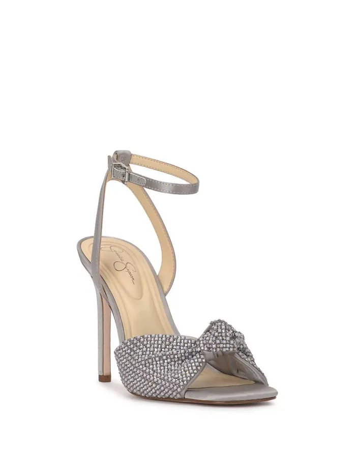 Women Jessica Simpson Sandals Ohela High Heel In Pewter