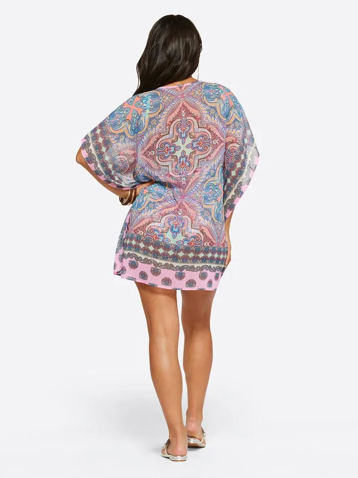 Women Jessica Simpson Swim Carnival In Rio Cover Up In Cool Multi