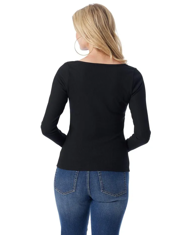 Women Jessica Simpson Tops and Tees Abbey Sweatheart Top In Anthracite