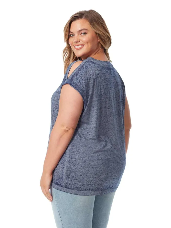 Women Jessica Simpson Tops and Tees Amory Tee In Dress Blues