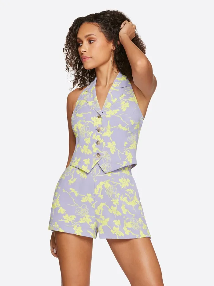 Women Jessica Simpson Tops and Tees Antonia Vest In Hidden Lotus