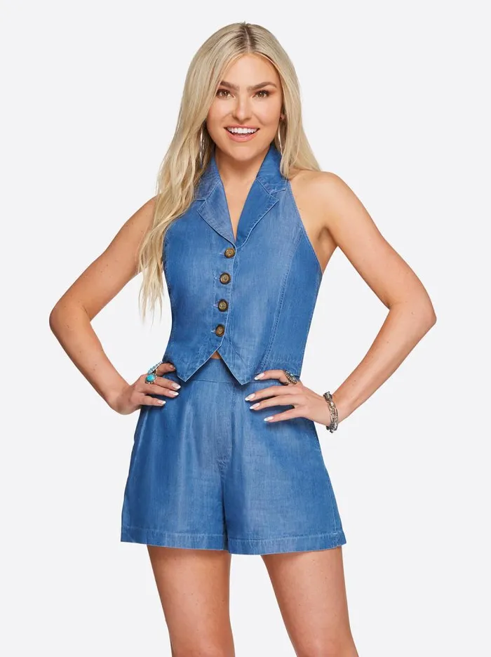Women Jessica Simpson Tops and Tees Antonia Vest In Lovey Dovey
