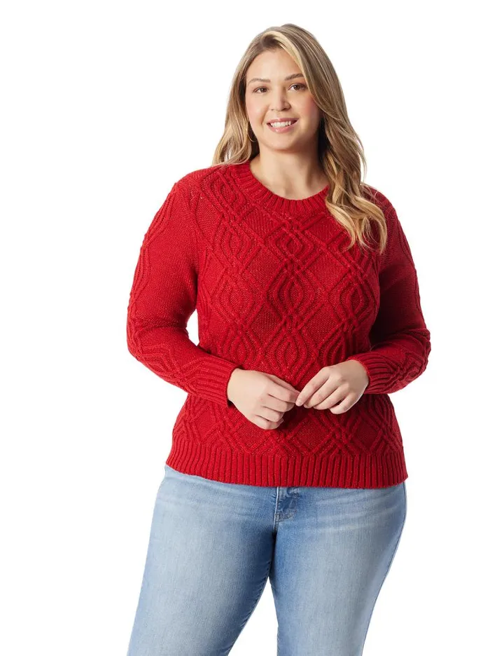 Women Jessica Simpson Tops and Tees Ayaan Sweater In Scarlet Sage