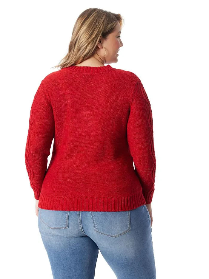 Women Jessica Simpson Tops and Tees Ayaan Sweater In Scarlet Sage