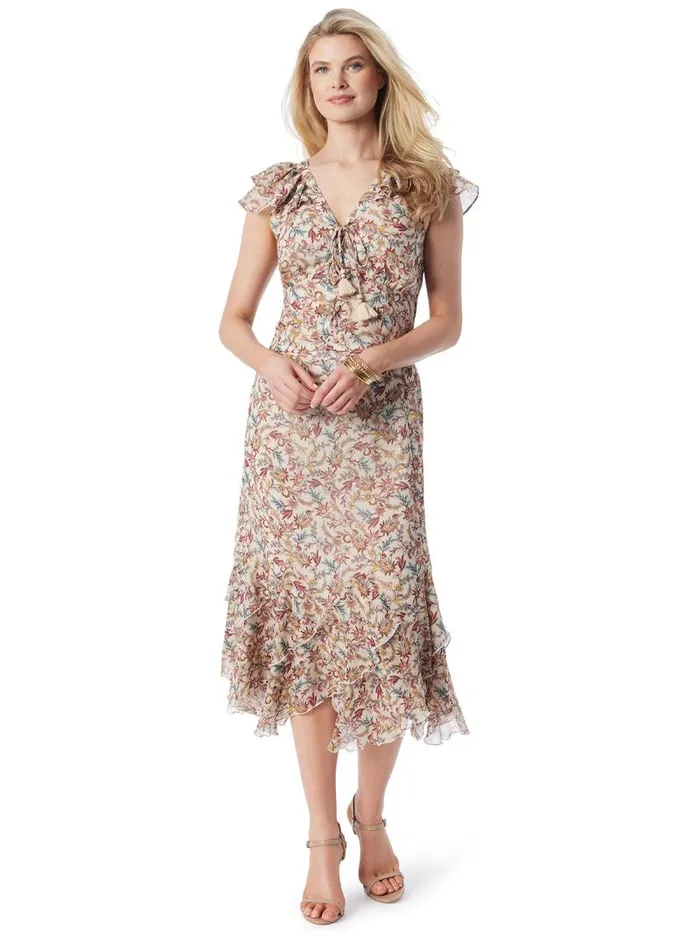 Women Jessica Simpson Tops and Tees Dixie Cropped Blouse In Cartoon Florals
