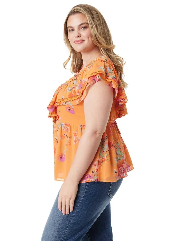 Women Jessica Simpson Tops and Tees Nori Top In Watercolor Roses