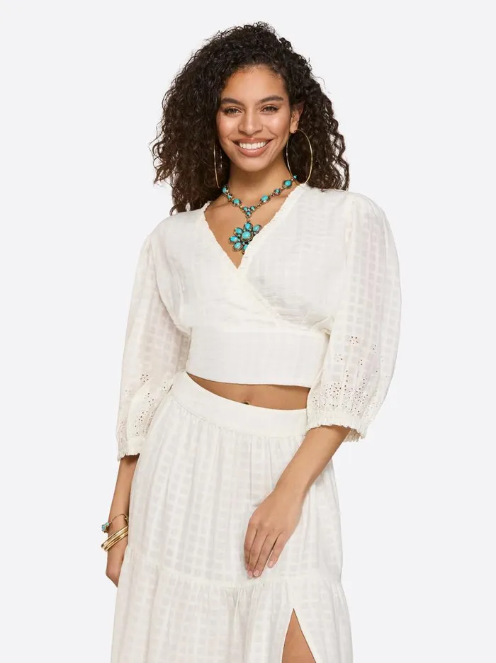 Women Jessica Simpson Tops and Tees Patsy Top In Gardenia