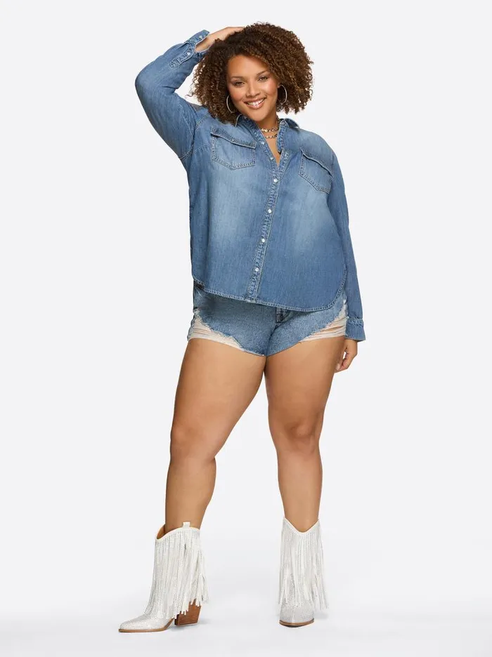 Women Jessica Simpson Tops and Tees Petunia Shirt In Premium