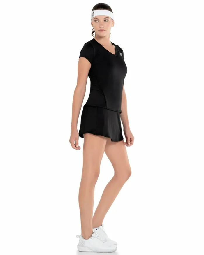 Women KSwiss TShirts and Tops EXCEL VNECK SS Black
