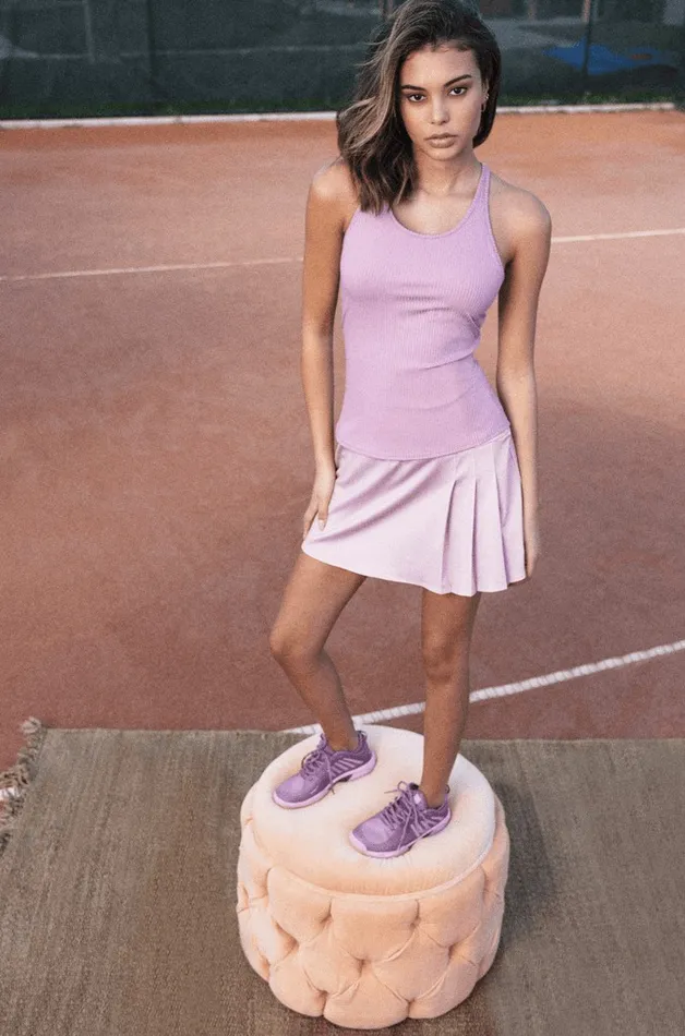 Women KSwiss TShirts and Tops RIB TANK WBRA Soft Berry