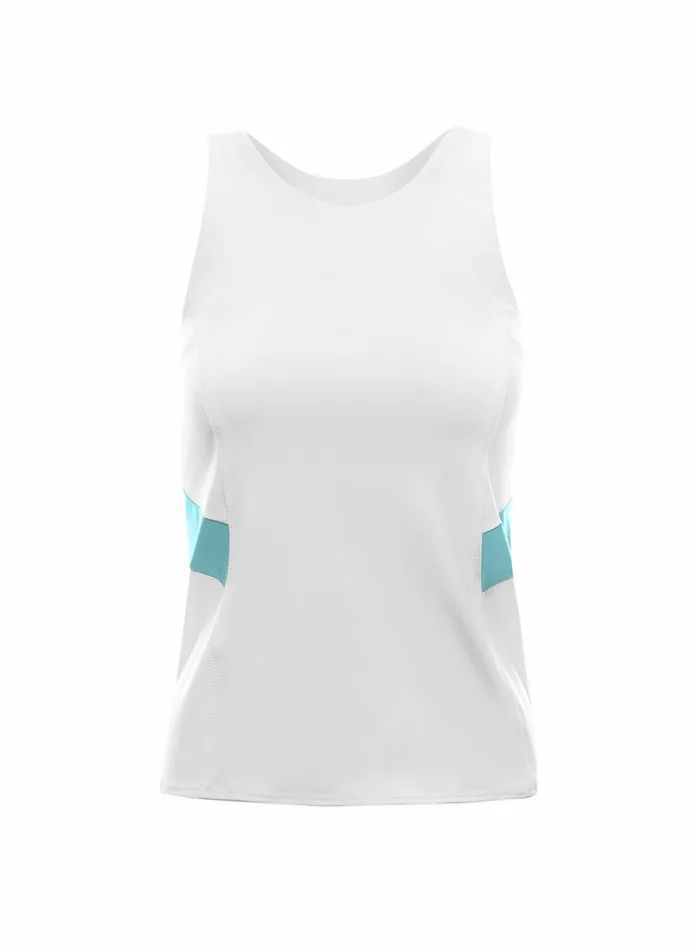 Women KSwiss Tennis COLORBLOCK TANK Whiteangel