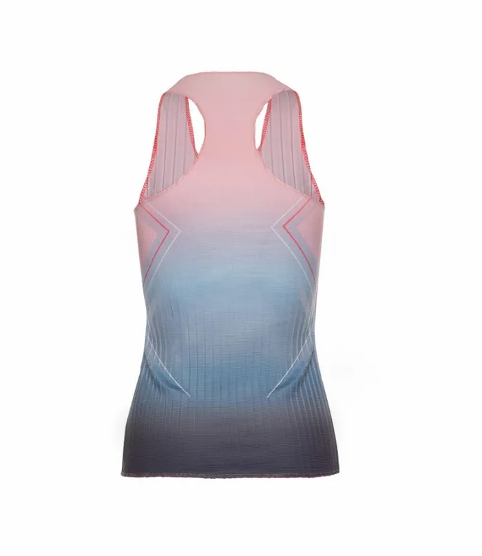 Women KSwiss Tennis PLEATED VNECK TANK Silverlake Blue
