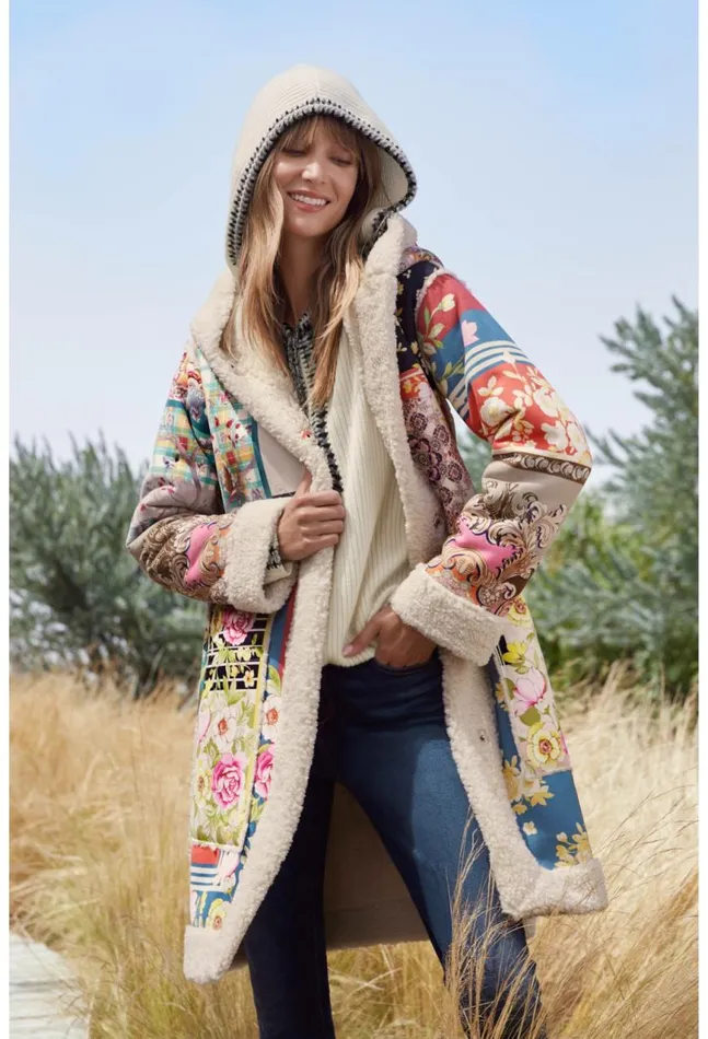 Women Kerry Suede Coat Multi Johnny Was Outerwear