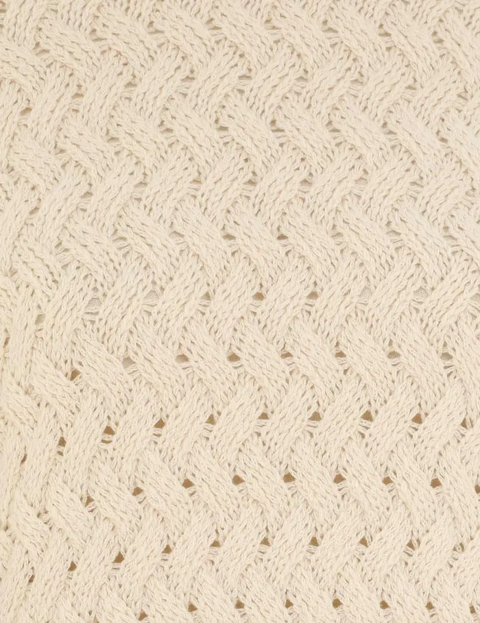 Women Knitwear Zimmermann Illustration Textured Dress Cream