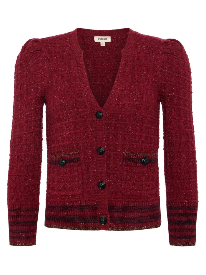 Women L039Agence Blazers and Jackets New Jenni Cardigan Syrah Multi Women L039Agence Blazers and Jackets New Jenni Cardigan Syrah Multi