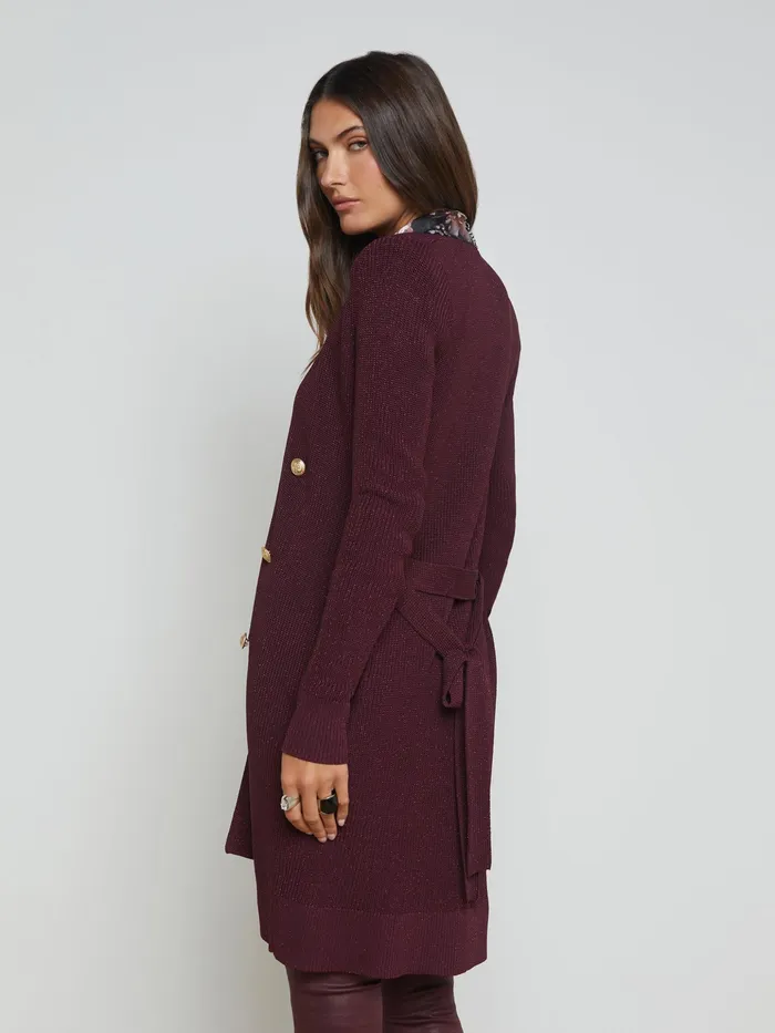 Women L039Agence Blazers and Jackets New Noe DoubleBreasted Cardigan Dark Wine Women L039Agence Blazers and Jackets New Noe DoubleBreasted Cardigan Dark Wine