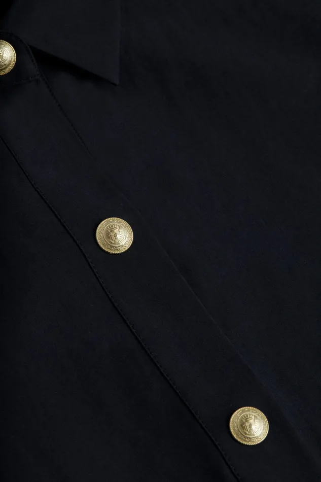 Women L039Agence Blouses and Tops Cosette ButtonDown Shirt Blackgold Women L039Agence Blouses and Tops Cosette ButtonDown Shirt Blackgold