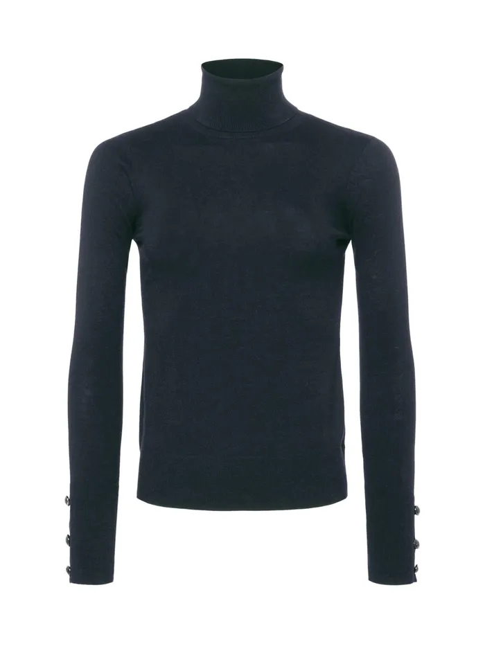 Women L039Agence Blouses and Tops Flora Turtleneck Charcoalblack Women L039Agence Blouses and Tops Flora Turtleneck Charcoalblack