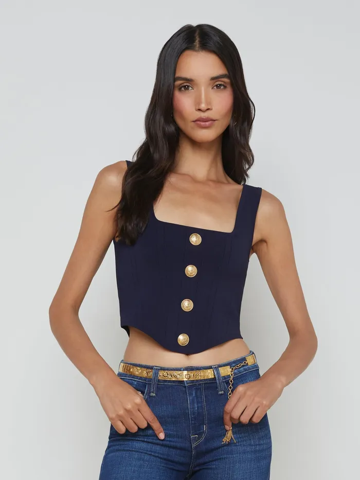 Women L039Agence Blouses and Tops Saga Top Midnightgold