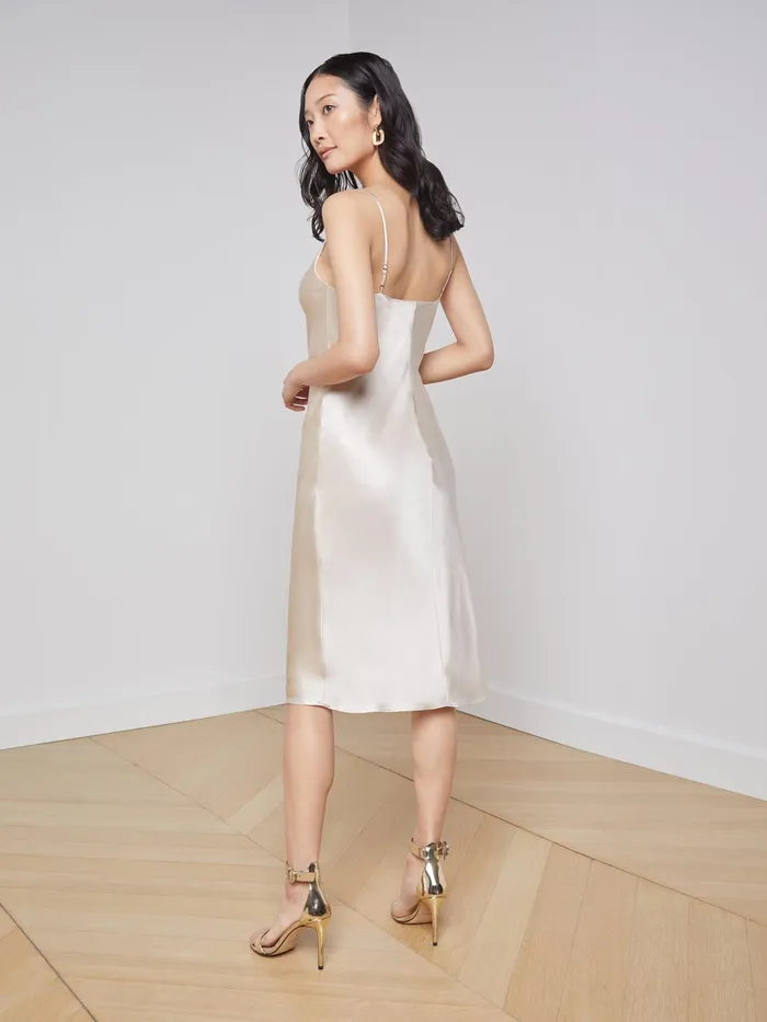 Women L039Agence Dresses and Jumpsuits Jodie Silk Slip Dress Champagne Women L039Agence Dresses and Jumpsuits Jodie Silk Slip Dress Champagne