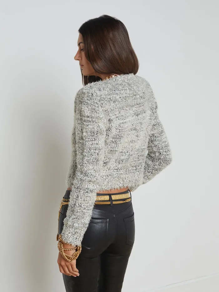 Women L039Agence Knitwear Una Cardigan Blackivorygold Multi Women L039Agence Knitwear Una Cardigan Blackivorygold Multi