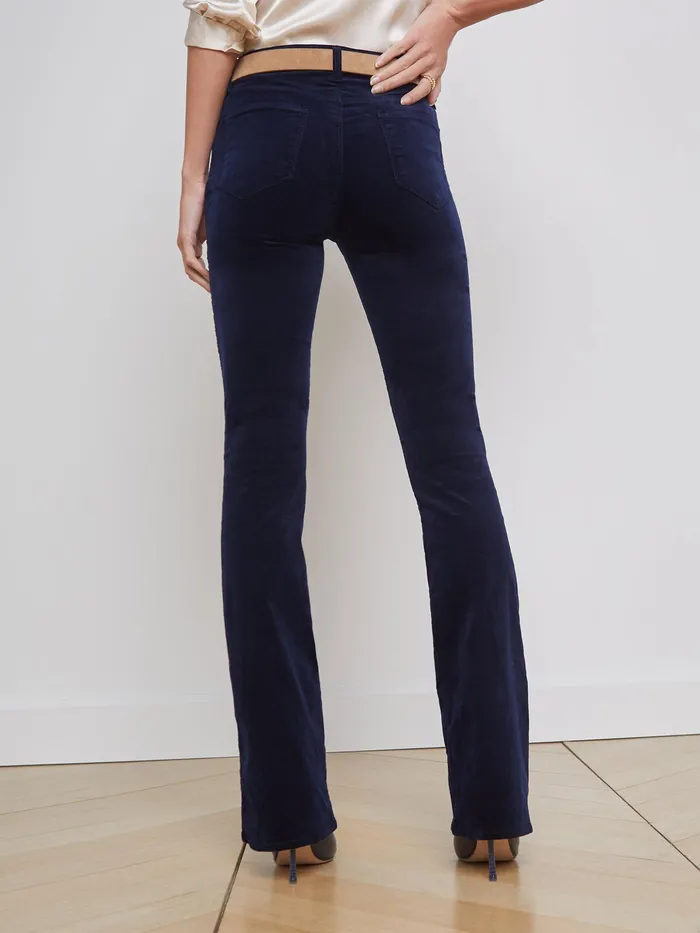 Women L039Agence Pants Stevie Velvet Jean Dark Navy Women L039Agence Pants Stevie Velvet Jean Dark Navy