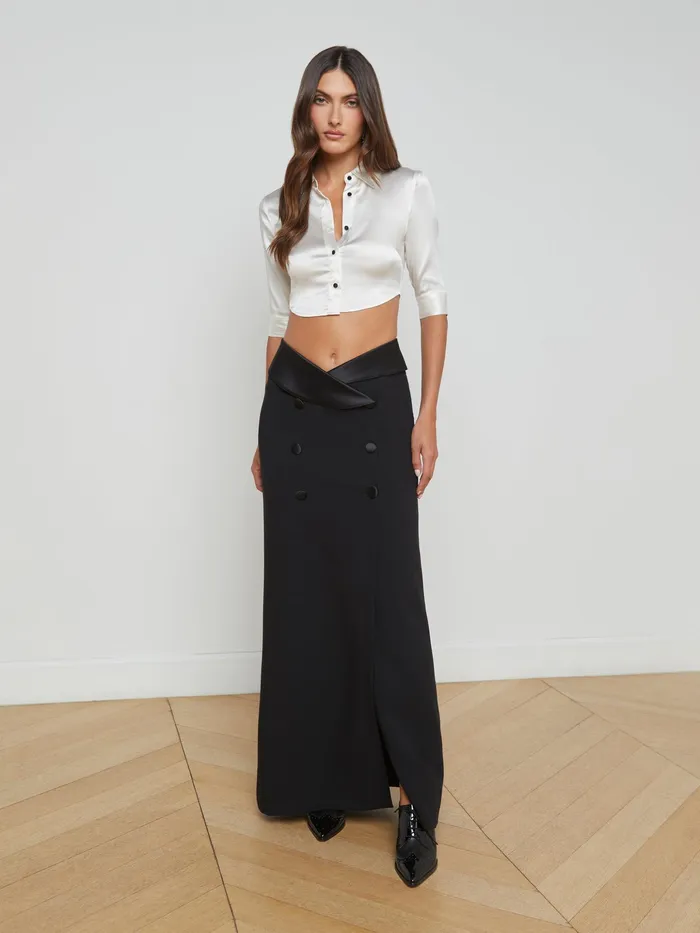 Women L039Agence Skirts Diara Tuxedo Skirt Black