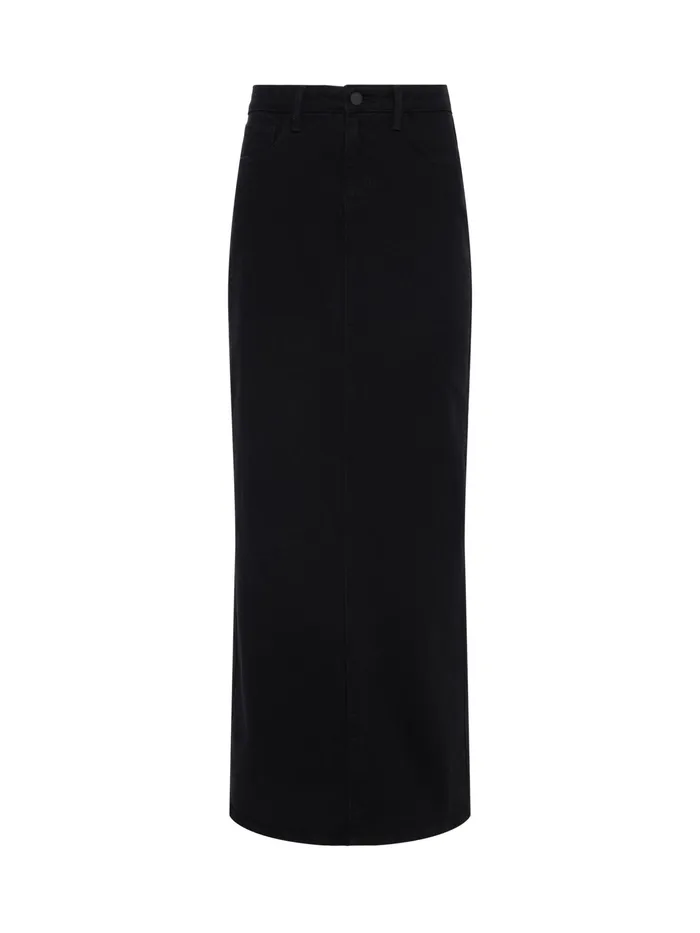 Women L039Agence Skirts Miriam Denim Skirt Saturated Black Women L039Agence Skirts Miriam Denim Skirt Saturated Black