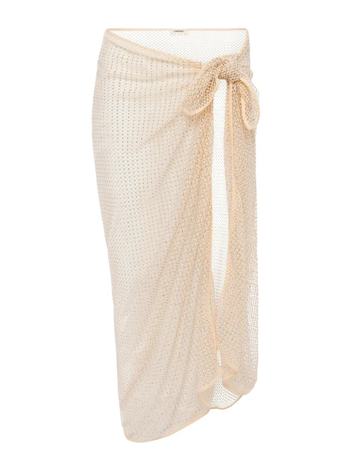 Women L039Agence Swimwear Maribel Mesh Pareo Champagne Women L039Agence Swimwear Maribel Mesh Pareo Champagne