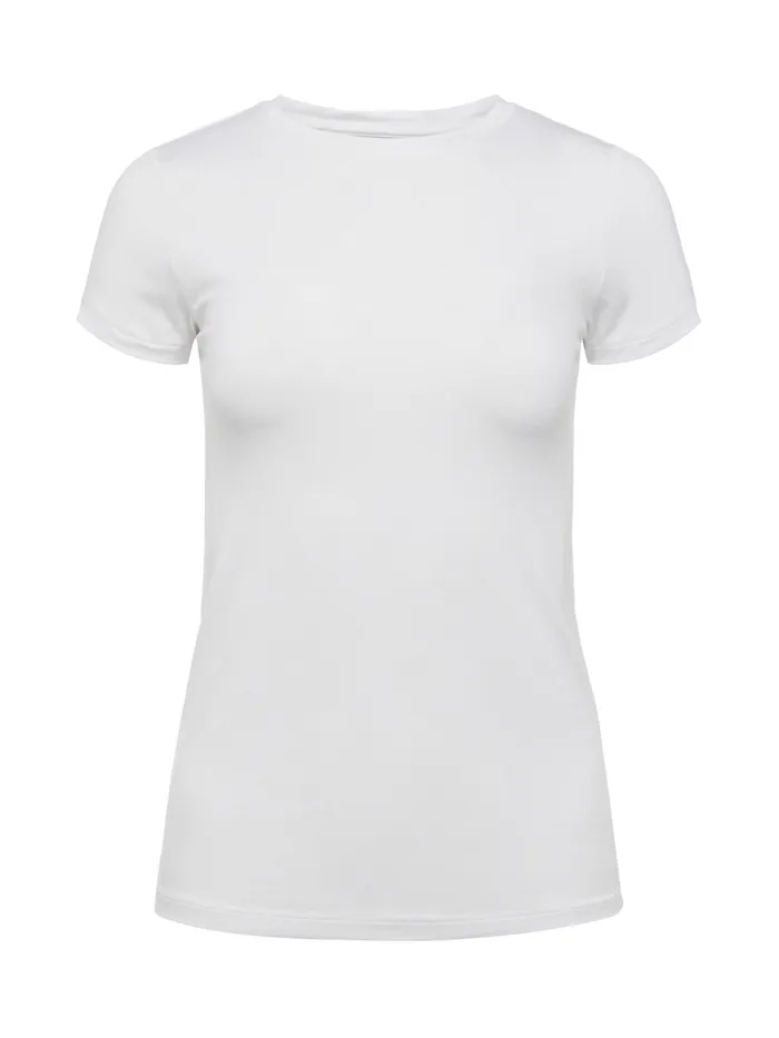Women L039Agence Tees Ressi Fitted Tee White Women L039Agence Tees Ressi Fitted Tee White