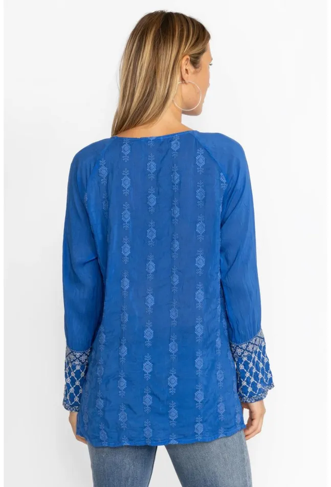 Women Lauren Blouse Blue Gem Johnny Was Tops