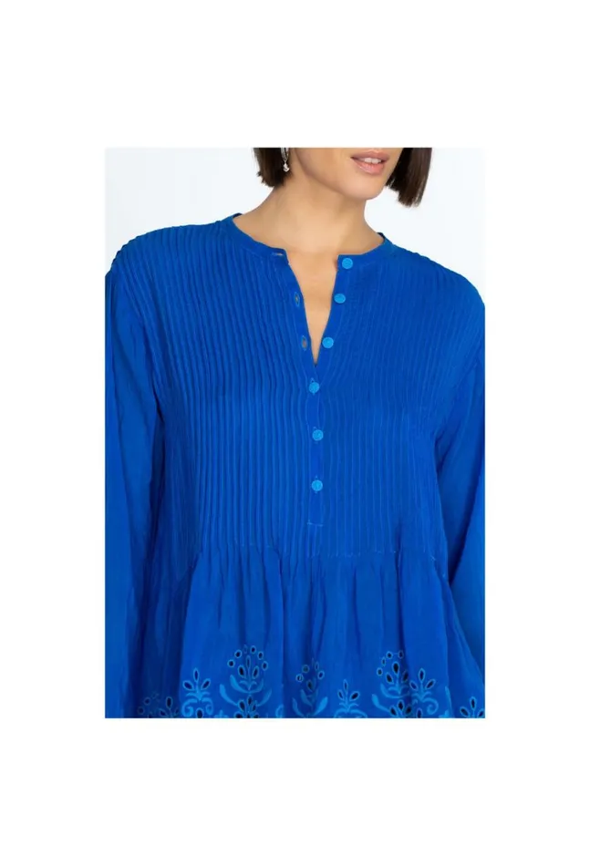 Women Leonie Pintuck Blouse Skydiver Johnny Was Tops