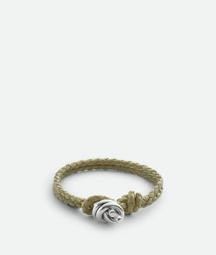 WomenMen Bottega Veneta Bracelets Knot Leather Bracelet Travertine