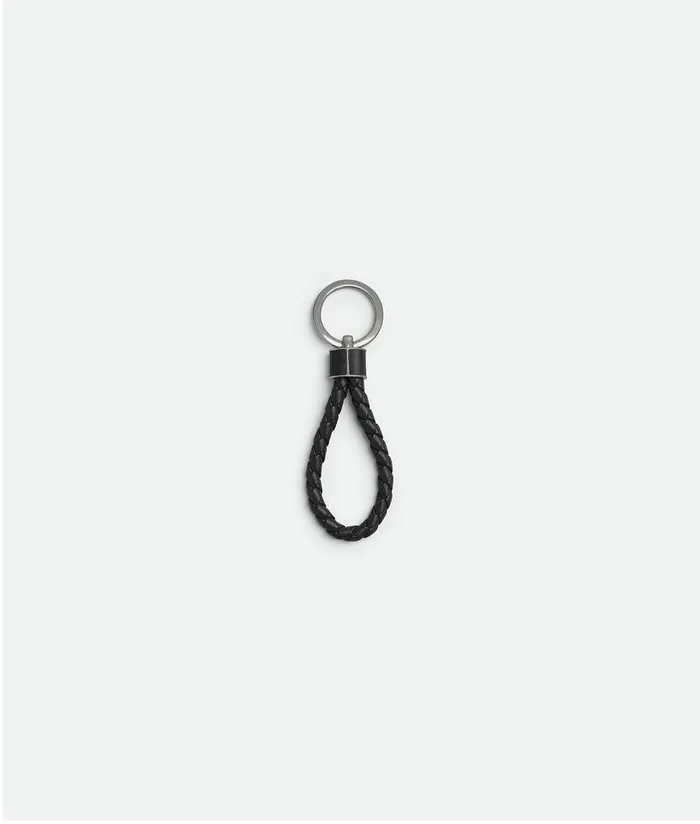 WomenMen Bottega Veneta Key Rings Intreccio Key Ring Black