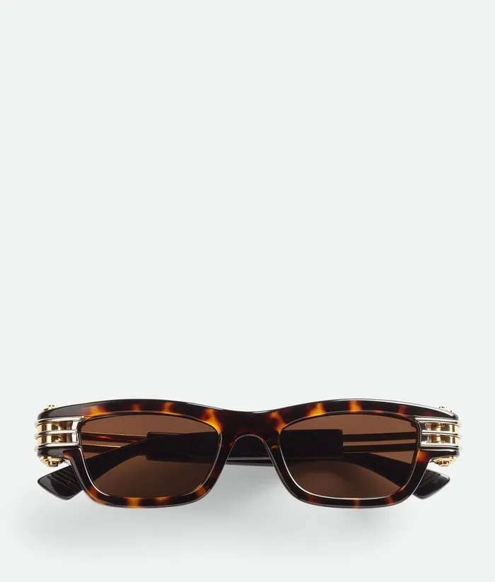WomenMen Bottega Veneta Sunglasses Bolt Squared Sunglasses Havanabrown