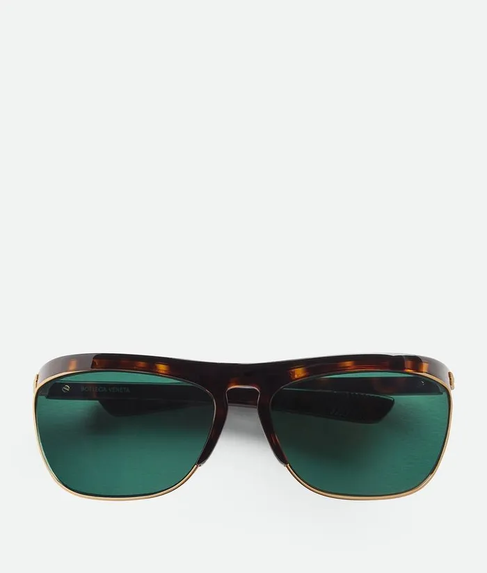 WomenMen Bottega Veneta Sunglasses Speed Rectangular Sunglasses Havanagreen