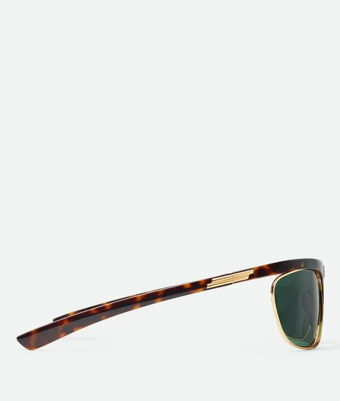 WomenMen Bottega Veneta Sunglasses Speed Rectangular Sunglasses Havanagreen