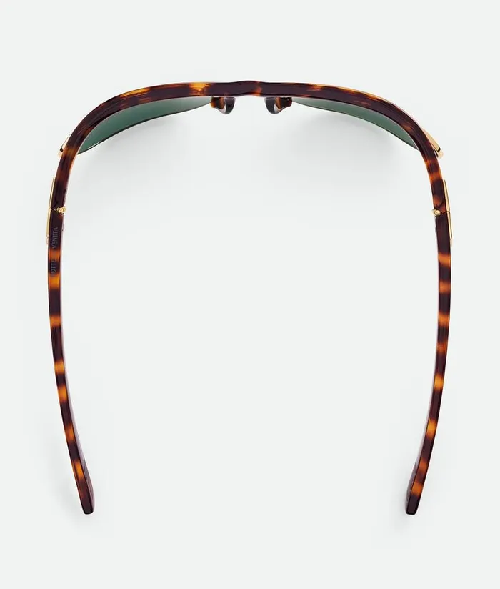 WomenMen Bottega Veneta Sunglasses Speed Rectangular Sunglasses Havanagreen