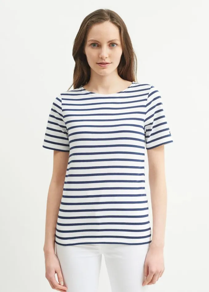 WomenMen Breton Striped Shirts Saint James LEVANT MODERN White Navy