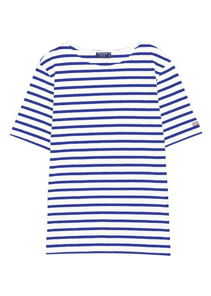 WomenMen Breton Striped Shirts Saint James LEVANT MODERN White Royal Blue