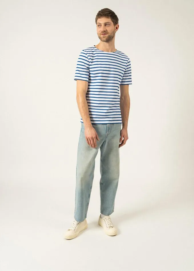 WomenMen Breton Striped Shirts Saint James LEVANT MODERN White Royal Blue